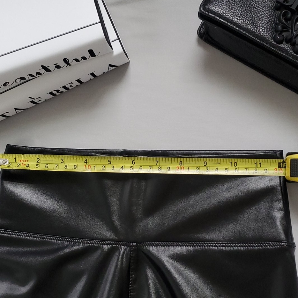 SOLD Stretchy High Waisted Faux Leather Pants - Picture 5 of 6